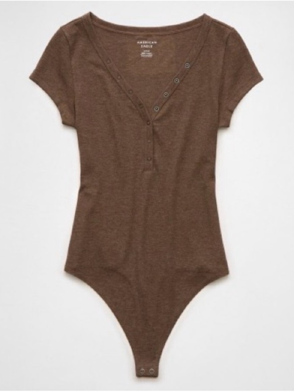 American Eagle short sleeve Henley bodysuit
